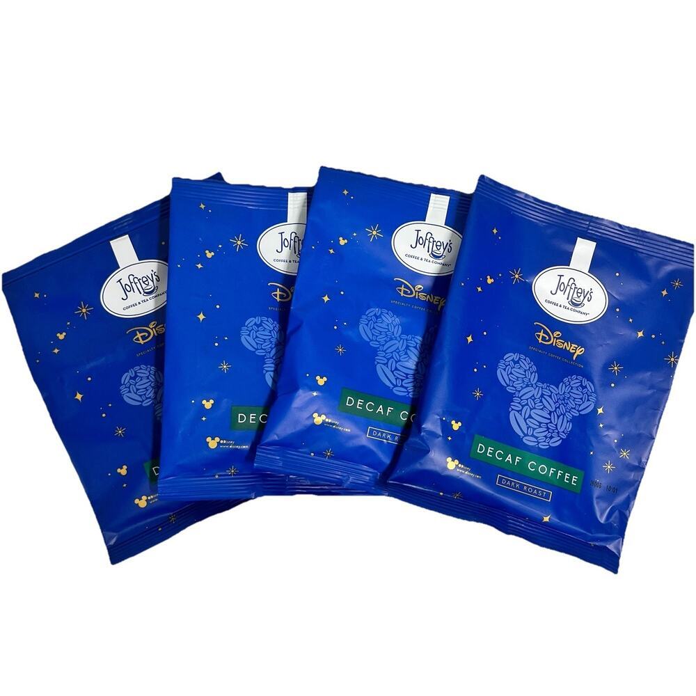 Joffrey's Walt Disney World Resort Blend DECAF Dark Roast Ground Coffee Lot Of 4